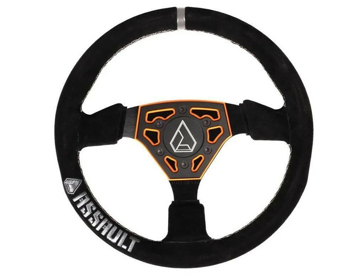 Assault Industries Navigator Suede Steering Wheel (Orange)