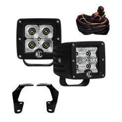 KC HiLites 10-18 Toyota 4Runner Ditch Mount C-Series C3 LED Light Kit (Flood)