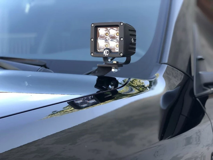 KC HiLites 10-18 Toyota 4Runner Ditch Mount C-Series C3 LED Light Kit (Flood) - Image 2