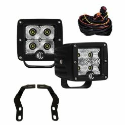 KC HiLites 16-18 Toyota Tacoma Ditch Mount C-Series C3 LED Light Kit (Flood)