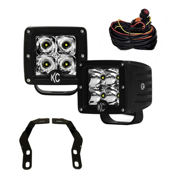 KC HiLites 16-20 Toyota Tacoma Ditch Mount C-Series C3 LED Spot Light Kit