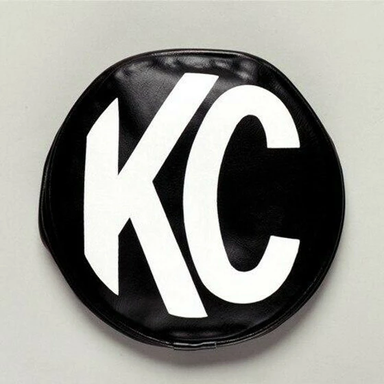 KC HiLiTES 5" Vinyl Cover (Black With White Logo)