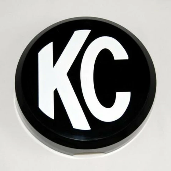 KC HiLiTES 6" Plastic Cover (Black With White Logo)