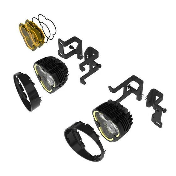 KC HiLiTES Flex Era 3 Dual Mode SAE Fog Light - 2-Light Master Kit Toyota Tacoma / 4 Runner / Tundra - Image 3