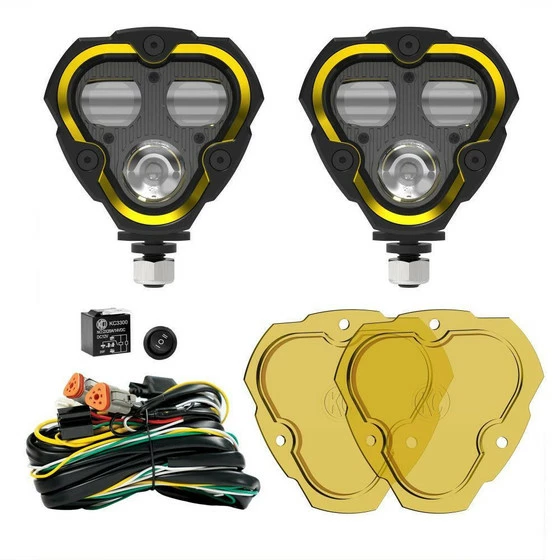 KC HiLiTES Flex Era 3 Dual Mode SAE Fog Light - 2-Light Master Kit - Image 4