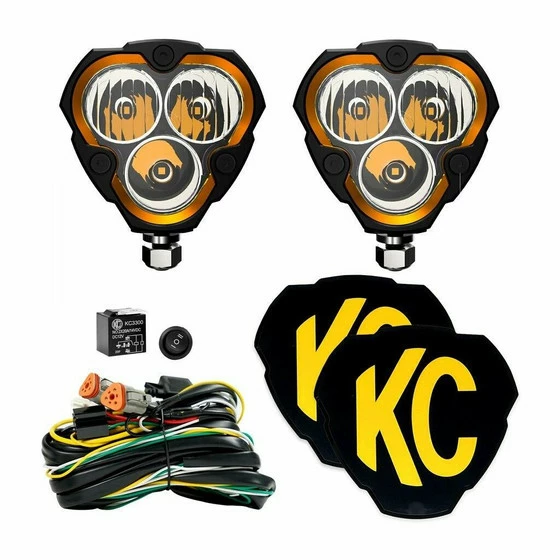 KC HiLiTES FLEX ERA 3 LED Light (Pair Pack) (Combo) - Image 4