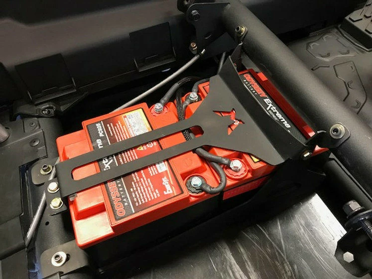 Madigan Motorsports Can-Am Maverick X3 MAX Dual Battery Mount (4-Seat) (Black) - Image 2