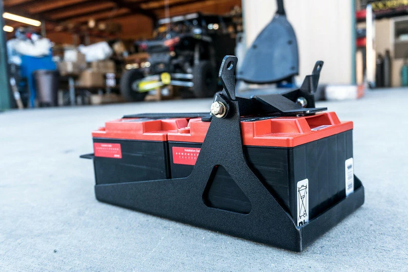 Madigan Motorsports Can-Am Maverick X3 MAX Dual Battery Mount (4-Seat) (Black) - Image 3