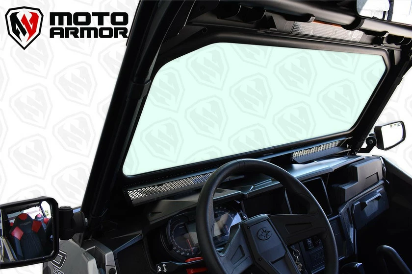 Moto Armor Polaris General Vented Full Glass Windshield - Image 3