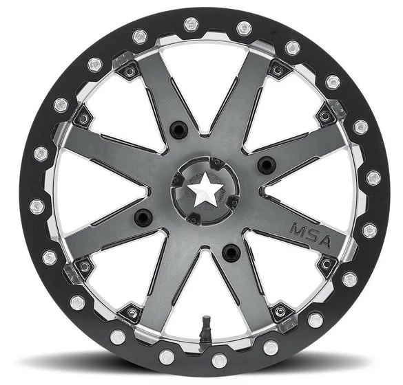 MSA M21 Lok UTV Wheel (14X7) (4X156) (Charcoal Tint) - Image 2