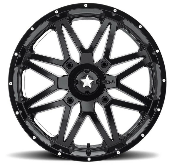 MSA M26 Vibe UTV Wheel (16X7) (4X156) (Milled Gloss Black) - Image 2