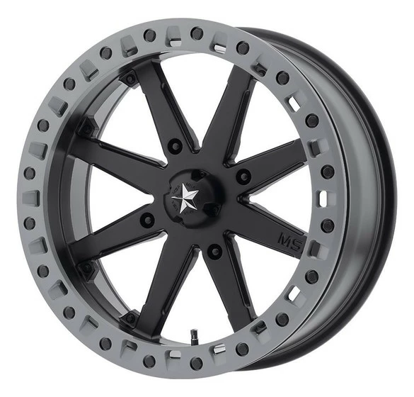 MSA M31 Lok2 UTV Wheel (14X7) (4X137) (Satin Black Matte Gray Ring)
