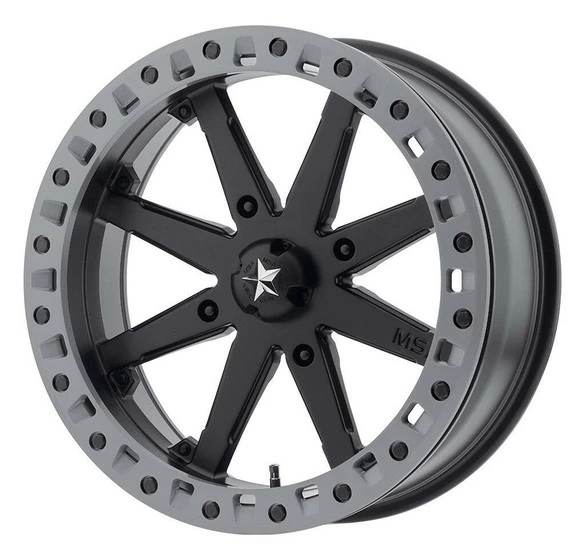 MSA M31 Lok2 UTV Wheel (16X7) (4X156) (Satin Black Matte Gray Ring)