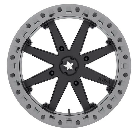 MSA M31 Lok2 UTV Wheel (16X7) (4X156) (Satin Black Matte Gray Ring) - Image 2