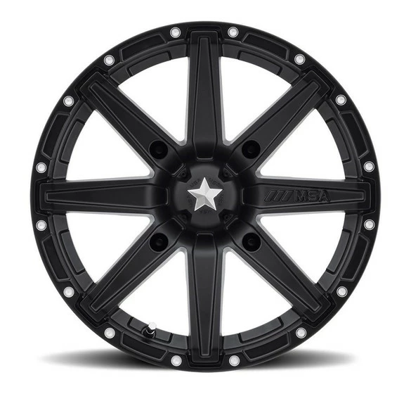 MSA M33 Clutch UTV Wheel (14X10) (4X110) (Satin Black) - Image 2
