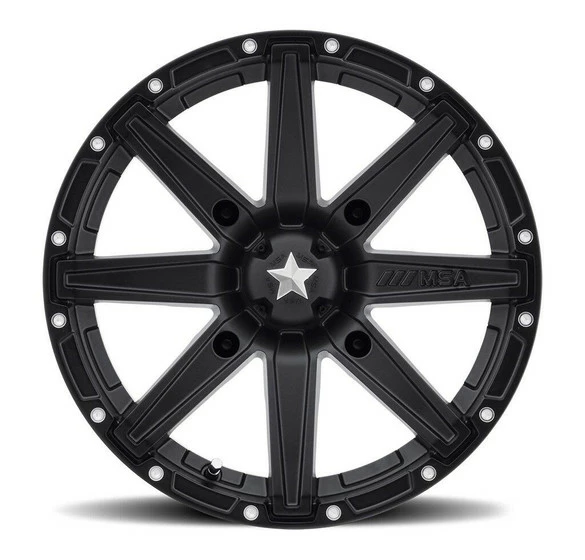 MSA M33 Clutch UTV Wheel (14X7) (4X137) (Satin Black) - Image 2