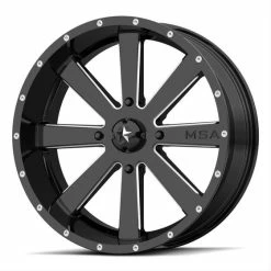 MSA M34 Flash UTV Wheel (18X7) (4X137) (Gloss Black Milled)