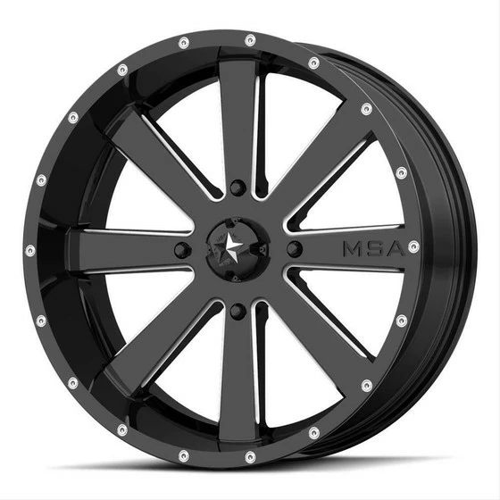 MSA M34 Flash UTV Wheel (18X7) (4X156) (Gloss Black Milled)