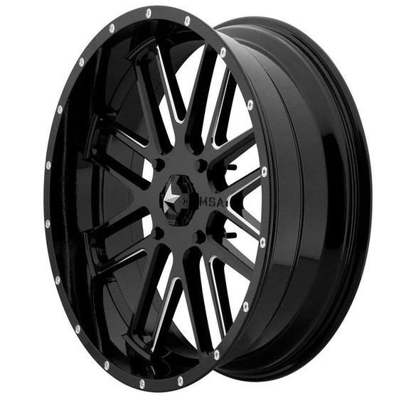 MSA M35 Bandit UTV Wheel (20X7) (4X156) (Gloss Black Milled) - Image 3