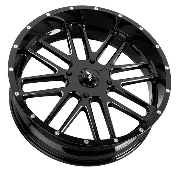 MSA M35 Bandit UTV Wheel (22X7) (4X137) (Gloss Black Milled) - Image 4