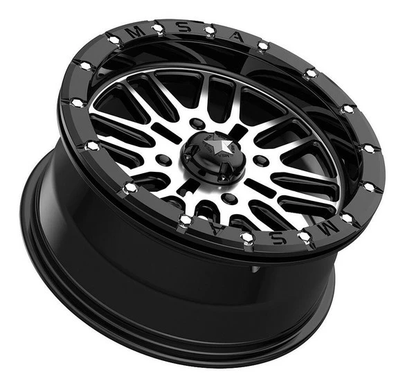 MSA M37 Brute Beadlock UTV Wheel (15X7) (4X137) (Gloss Black Machined) - Image 2