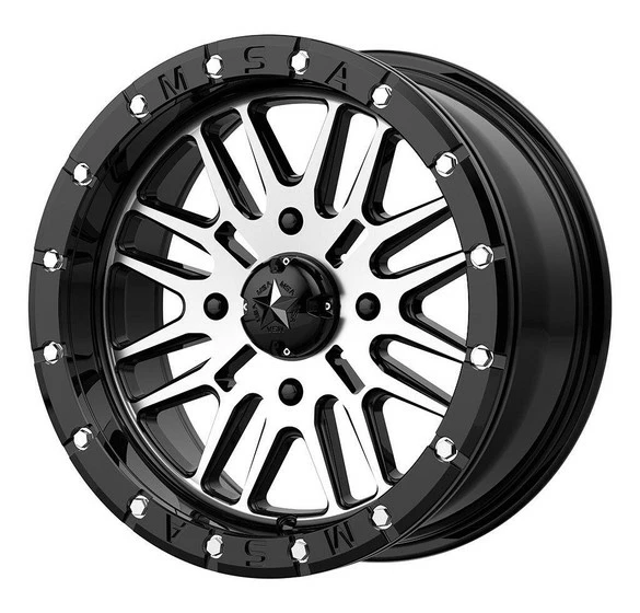 MSA M37 Brute Beadlock UTV Wheel (15X7) (4X137) (Gloss Black Machined)
