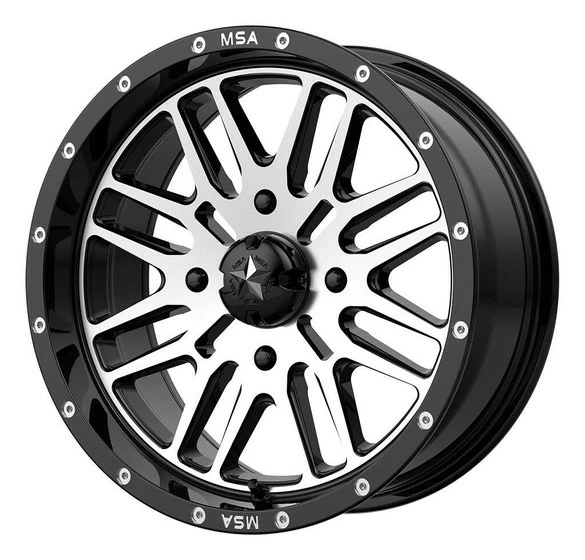 MSA M38 Brute UTV Wheel (14X7) (4X110) (Gloss Black Machined)