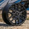 MSA M43 Fang UTV Wheel (14x7) (4x110) (Satin Black/Titanium Tint)