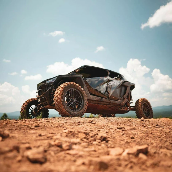 MSA M43 Fang UTV Wheel (14x7) (4x137) (Satin Black/Titanium Tint) - Image 3