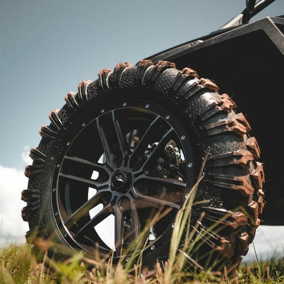 MSA M43 Fang UTV Wheel (14x7) (4x137) (Satin Black/Titanium Tint) - Image 5