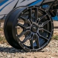 MSA M43 Fang UTV Wheel (14x7) (4x137) (Satin Black/Titanium Tint)