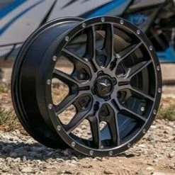 MSA M43 Fang UTV Wheel (18x7) (4x156) (Satin Black/Titanium Tint)