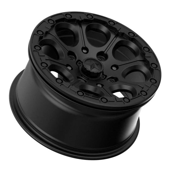MSA M44 Cannon Beadlock UTV Wheel (14x7) (4x137) (+10) (Satin Black) - Image 2