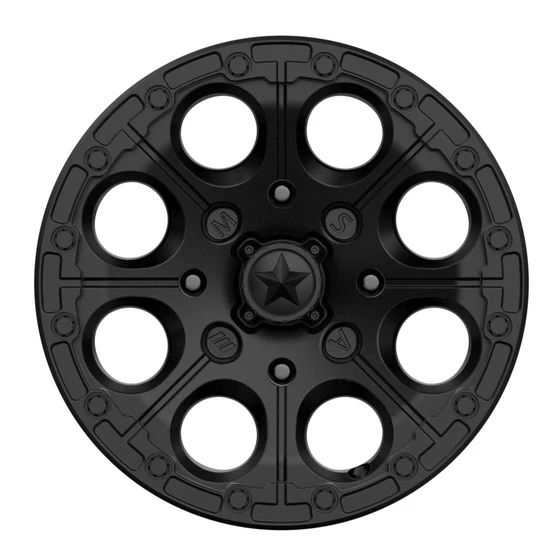 MSA M44 Cannon Beadlock UTV Wheel (14x7) (4x137) (+10) (Satin Black) - Image 3