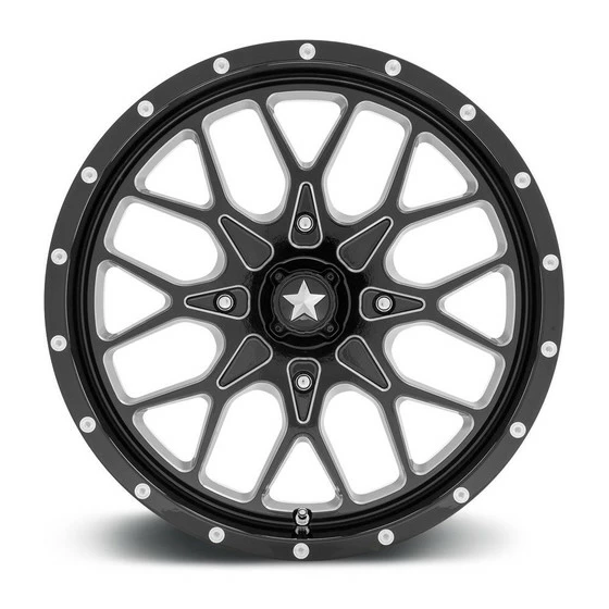MSA M45 Portal UTV Wheel (18X7) (4X156) (Gloss Black Milled) - Image 2