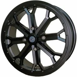 Muscle Race Wheels 18″ Cast Beadlock UTV Wheel (18x7) (60mm) (4X137) (Black)
