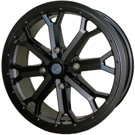 Muscle Race Wheels 18″ Cast Beadlock UTV Wheel (18x7) (60mm) (4X137) (Black)