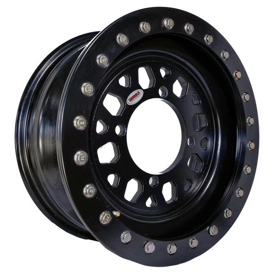Muscle Race Wheels Gunner Beadlock UTV Wheel (15x7) (13mm) (4X156.2) (Black)