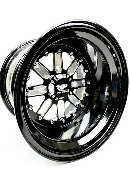 Packard Performance Import UTV Wheel Set (15x7 And 15x11) (4x137) (Gloss Black) - Image 2