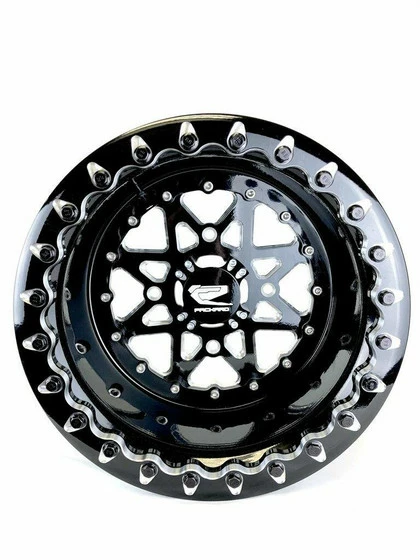 Packard Performance V2 Super Star Beadlock UTV Wheel Set (15x7 And 15x11) (4x156) (Gloss Black) - Image 2