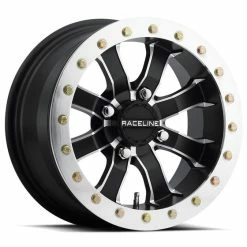 Raceline Wheels A71 Mamba UTV Beadlock Wheel (12X7) (+10) (4X137) (Silver/Black)