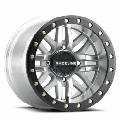 Raceline Wheels A91MA Ryno UTV Beadlock Wheel (15X7) (+10) (4X137) (Silver)