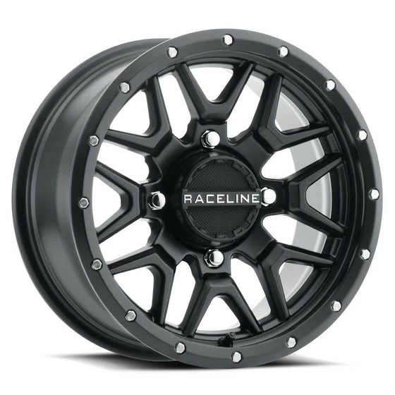 Raceline Wheels A94B Krank UTV Beadlock Wheel (14X7) (+10) (4X156) (Black)