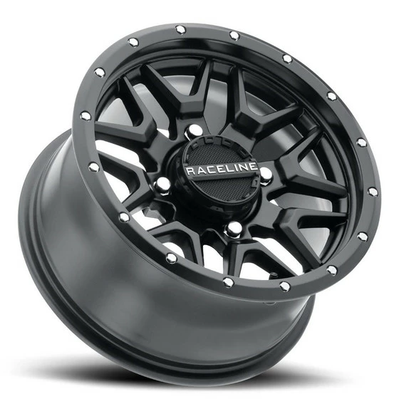 Raceline Wheels A94B Krank UTV Beadlock Wheel (14X7) (+10) (4X156) (Black) - Image 2