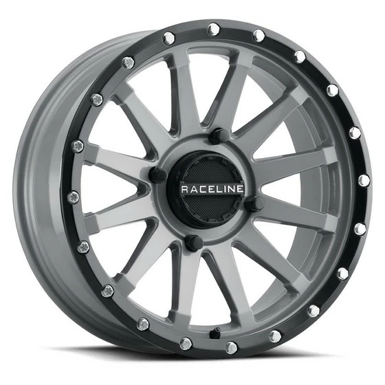 Raceline Wheels A95SG Trophy UTV Beadlock Wheel (14X7) (4X110) (Grey) - Image 2
