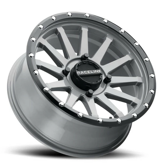 Raceline Wheels A95SG Trophy UTV Beadlock Wheel (15X7) (4X137) (+10) (Grey) - Image 3