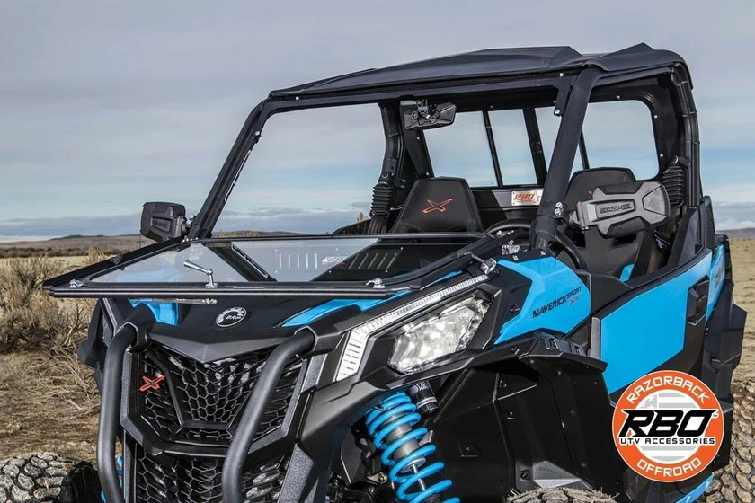 Razorback Offroad RBO Can-Am Maverick Trail/Sport Folding Windshield (Front) - Image 2