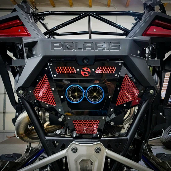 SDR Motorsports Polaris Pro R Rear Exhaust Cover - Image 3