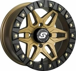 Sedona Split 6 Beadlock UTV Wheel (14x10) (4X137) (Satin Bronze/Black)
