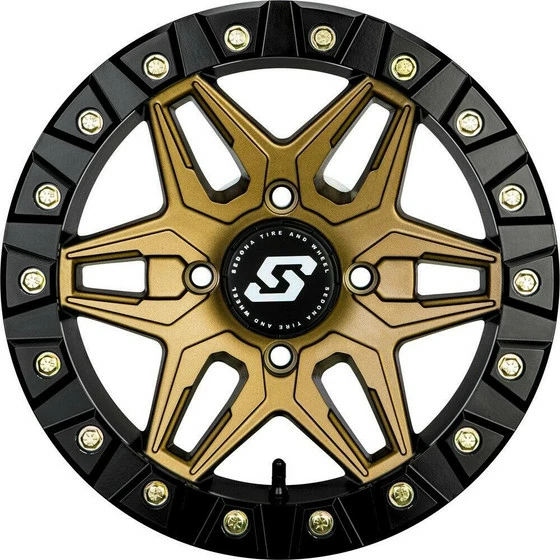 Sedona Split 6 Beadlock UTV Wheel (14x10) (4X137) (Satin Bronze/Black) - Image 2